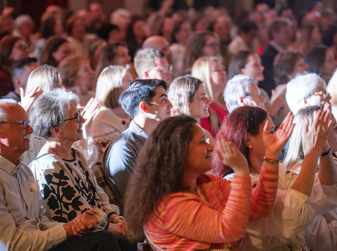 audience clapping at premiere